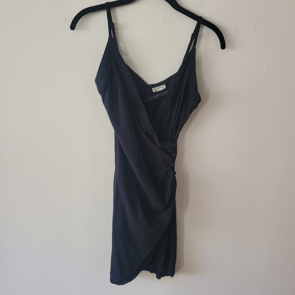 Free People Intimately Dylan Mini Wrap Dress Black Size XS Bodycon - Picture 2 of 11